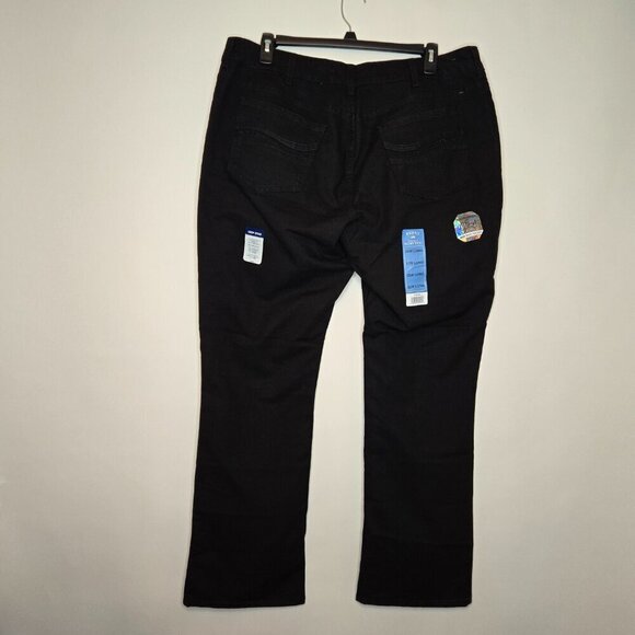 Riders By Lee Black Slender Stretch Glitz Back Pockets Jeans Plus Sz 22W Long - Picture 2 of 14